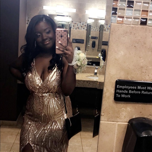 Rose Gold Prom Dress - Picture 8 of 8